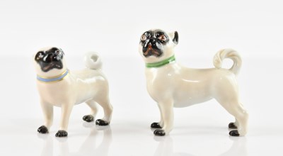 Lot 1102 - MEISSEN; two miniature 20th century porcelain...