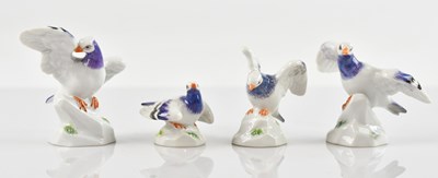 Lot 165 - MEISSEN; four 20th century porcelain models of...