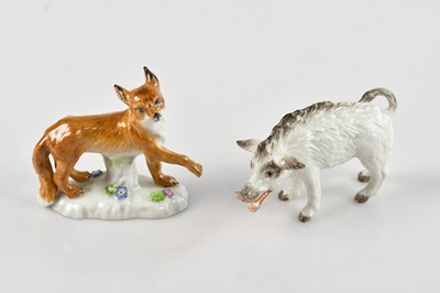 Lot 1080 - MEISSEN; a 20th century miniature porcelain...