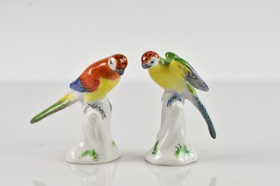 Lot 1109 - MEISSEN; two miniature porcelain models of...