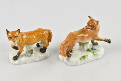 Lot 1091 - MEISSEN; two 20th century miniature models of...