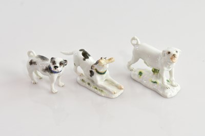 Lot 171 - MEISSEN; three miniature porcelain models of...