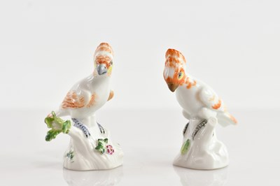 Lot 182 - MEISSEN; two miniature porcelain models of...
