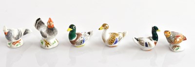 Lot 168 - MEISSEN; three miniature porcelain models of...