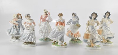 Lot 1122 - ROYAL WORCESTER; seven figures comprising 'The...