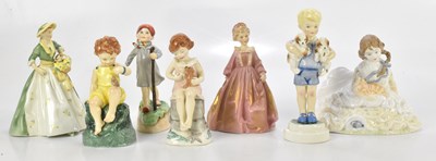 Lot 1123 - ROYAL WORCESTER; seven assorted figures...