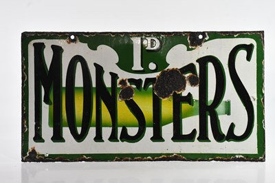 Lot 236 - MONSTERS; an original advertising double sided...
