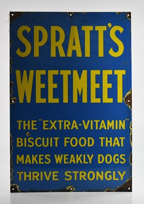 Lot 246 - SPRATT'S; an original advertising enamel sign...