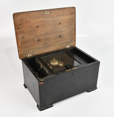 Lot 1396 - A 19th century musical box striking on three...