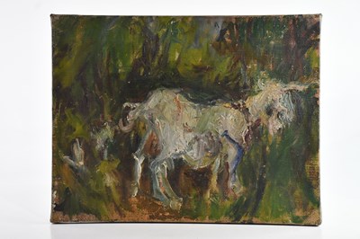 Lot 1277 - ATTRIBUTED TO ERICH KAHN; oil on canvas, goat,...