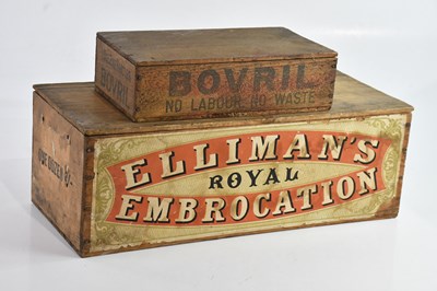 Lot 321 - Two vintage advertising wooden crates, the...
