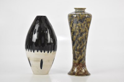 Lot 1186 - COBRIDGE STONEWARE; a meiping shaped vase in...