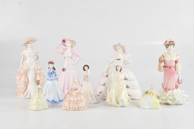 Lot 1128 - COALPORT; ten assorted figures, including...