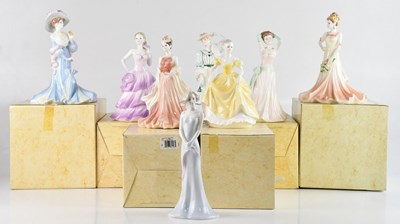Lot 1129 - COALPORT; eight assorted figures, seven...