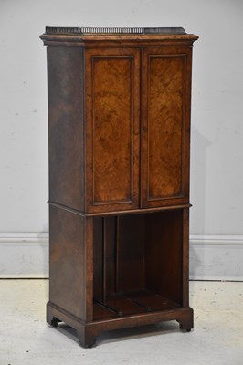 Lot 1154 - A Victorian walnut music cabinet, with three...