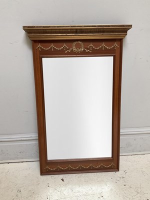 Lot 1026 - A Regency style walnut pier glass, height 92cm,...