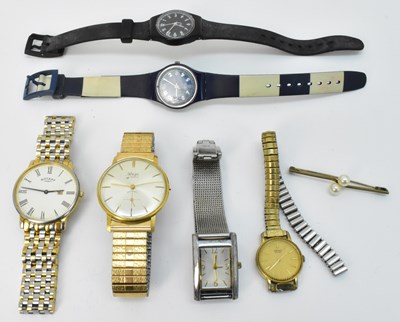 Lot 1536 - Six various wristwatches including a gentleman'...