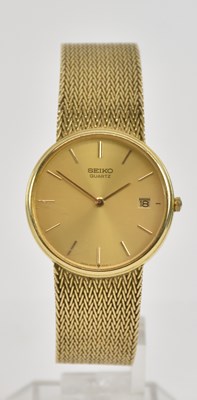 Lot 1504 - SEIKO; a gentleman's 9ct yellow gold cased...