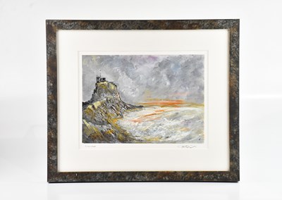 Lot 1723 - BRIAN FARHALL; gouache, 'Lindisfarne', signed...