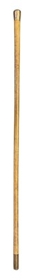 Lot 302 - A George V 9ct yellow gold mounted walking...