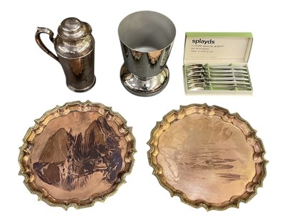 Lot 1105 - A quantity of assorted silver plated items...