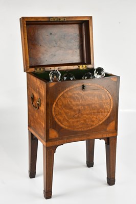 Lot 1368 - A 19th century mahogany six section decanter...