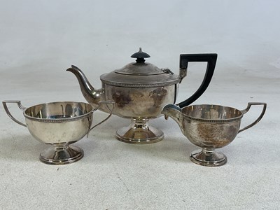 Lot 341 - WALKER & HALL; a George VI hallmarked silver...