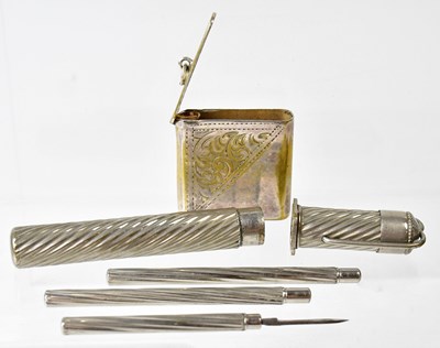 Lot 281 - A German travelling writing set containing a...