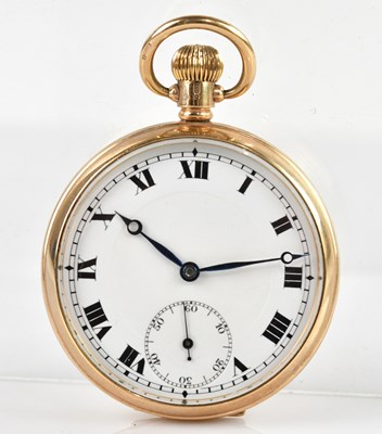 Lot 1573 - A 9ct yellow gold cased pocket watch, with...
