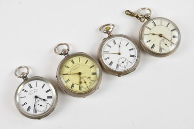 Lot 1577 - Two hallmarked silver cased pocket watches,...