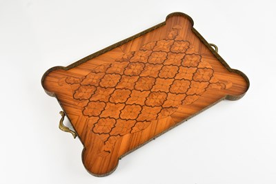 Lot 1449 - A highly decorative penwork kingwood tray with...