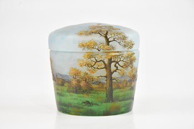Lot 65 - DAUM NANCY; a cameo glass trinket box and...