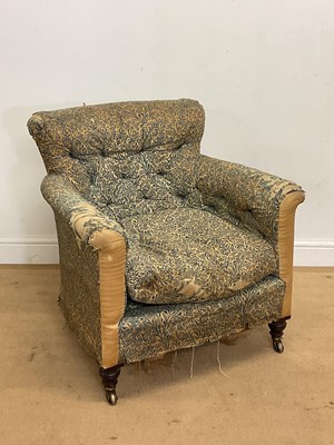 Lot 549 - A Victorian deep button back upholstered...