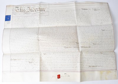 Lot 545 - Six indentures on vellum, the earliest dated...