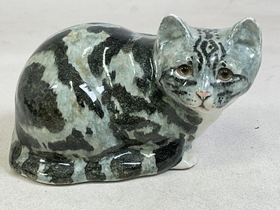 Lot 149 - WINSTANLEY POTTERY; a model of a seated cat,...