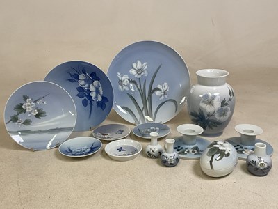 Lot 160 - ROYAL COPENHAGEN; a collection of vases,...