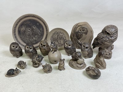 Lot 163 - POOLE POTTERY; a collection of stoneware owls...