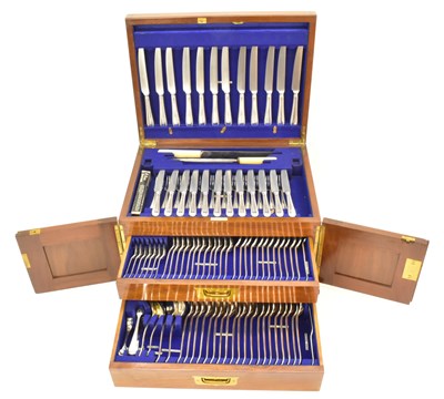 Lot 1112 - MAPPIN & WEBB; a hallmarked silver canteen of...
