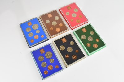 Lot 708 - Six Elizabeth II proof coin sets including...