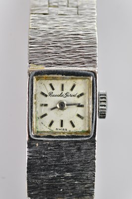 Lot 1033 - BUECHE GIROD; a lady's 1970s white textured...