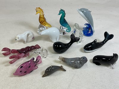 Lot 244 - LANGHAM; crystal glass animals, including...