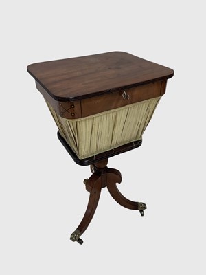 Lot 1103 - A Victorian mahogany sewing table, height 80cm,...