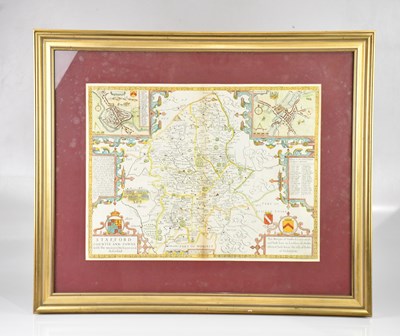Lot 1614 - JOHN SPEEDE; a 17th century hand tinted map of...