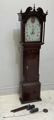 Lot 1271 - F MALL, BURSLEM; an 18th century eight day...