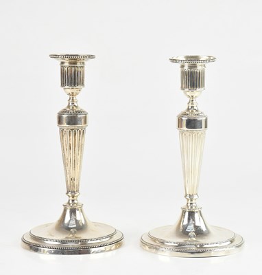 Lot 75 - JOHN SCHOFIELD; a pair of Georgian hallmarked...