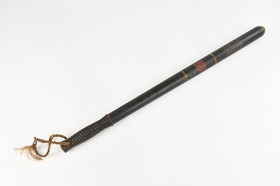 Lot 576 - A 19th century painted and ebonised large...