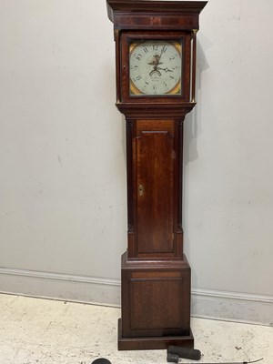 Lot 1272 - THO HOLMES, CHEADLE; a thirty hour oak cased...
