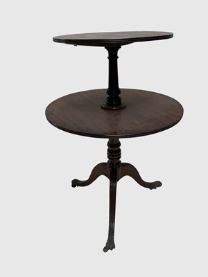 Lot 1105 - A 19th century mahogany dumb waiter, height...