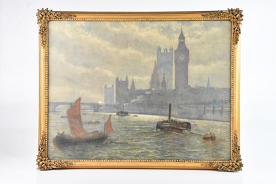 Lot 1741 - UNATTRIBUTED; watercolour, boats on the Thames,...