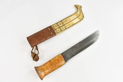 Lot 479 - A Sami knife and sheath, 19th century, with...